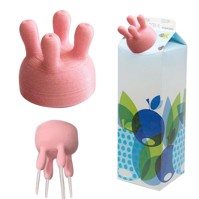 Kitchen Gadgets To 3D Print - Milk Bottle Cap Milk Carton Cap