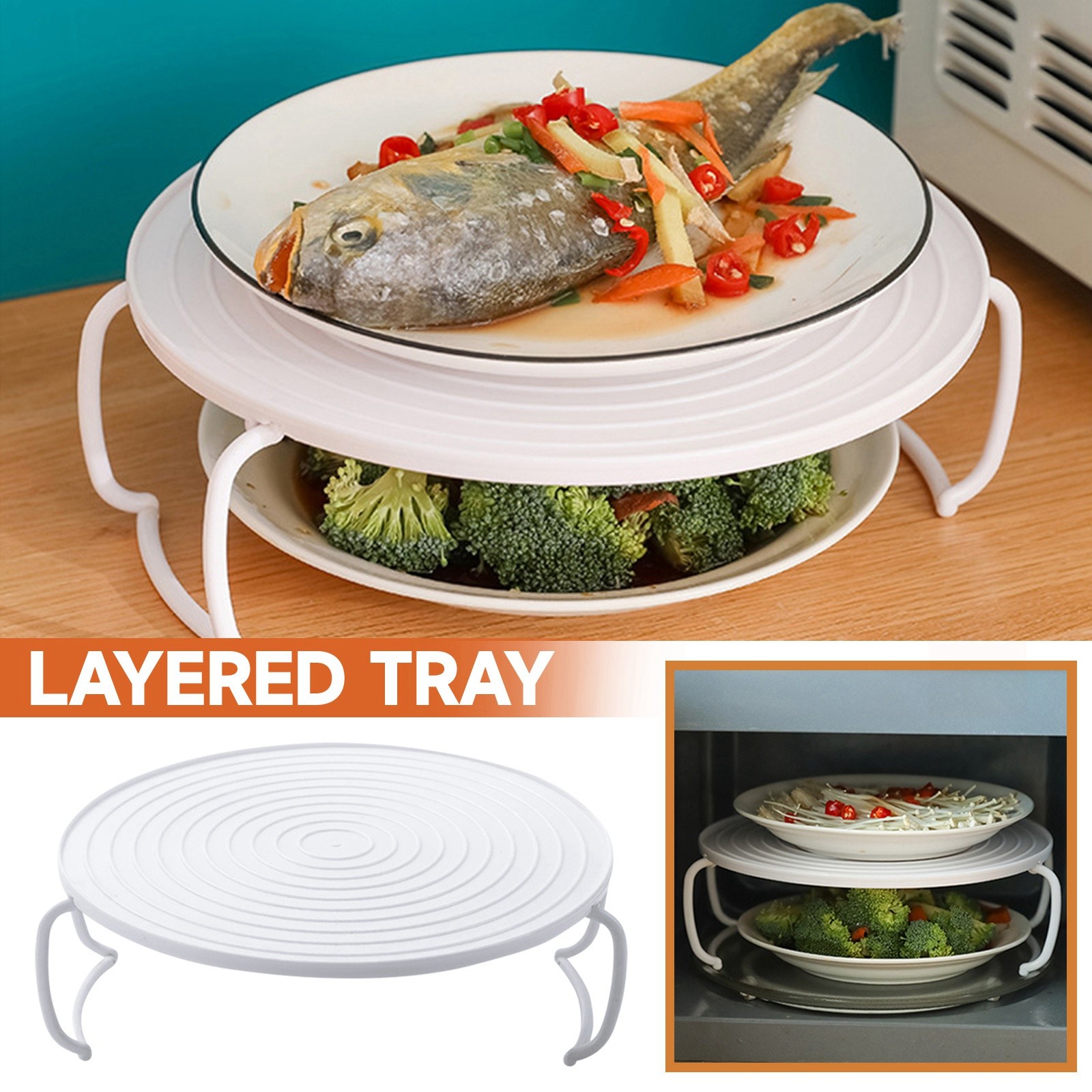 Kitchen Gadgets Rack Storage - Multifunction Insulated Heating Tray Rack Plastic