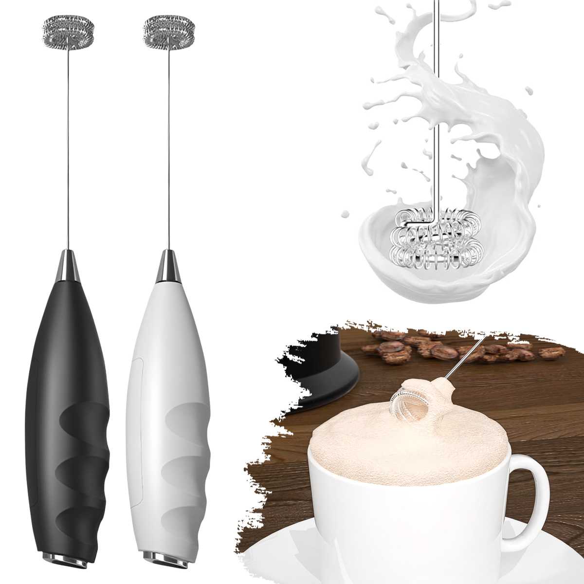 Kitchen Gadgets And Appliances - Coffee Electric Milk Frother Electric Whisk