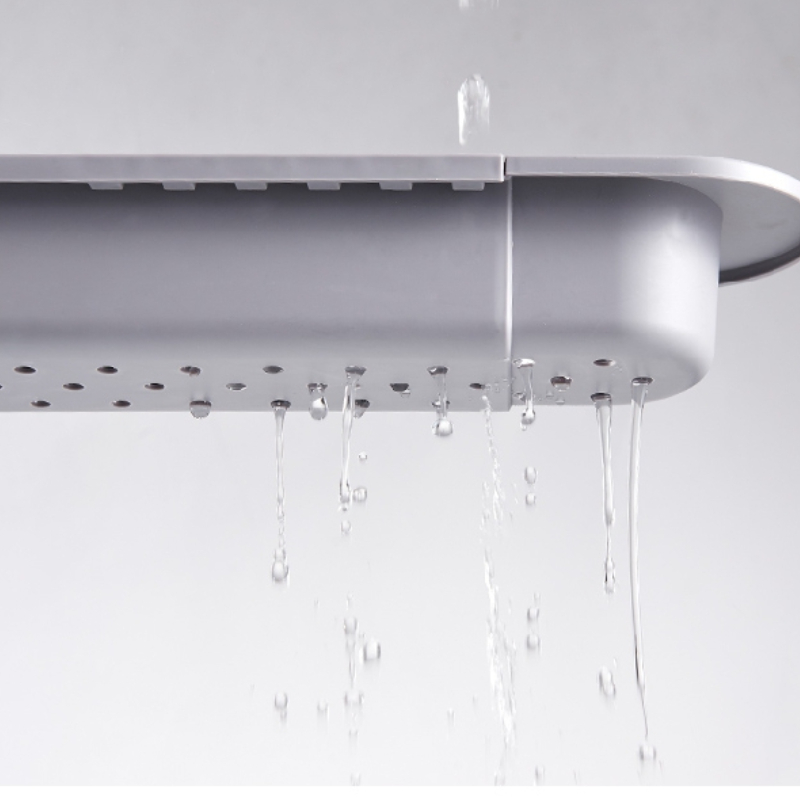 Kitchen Gadgets Rack Storage - Telescopic Shelf Drain Water Rack Sinks