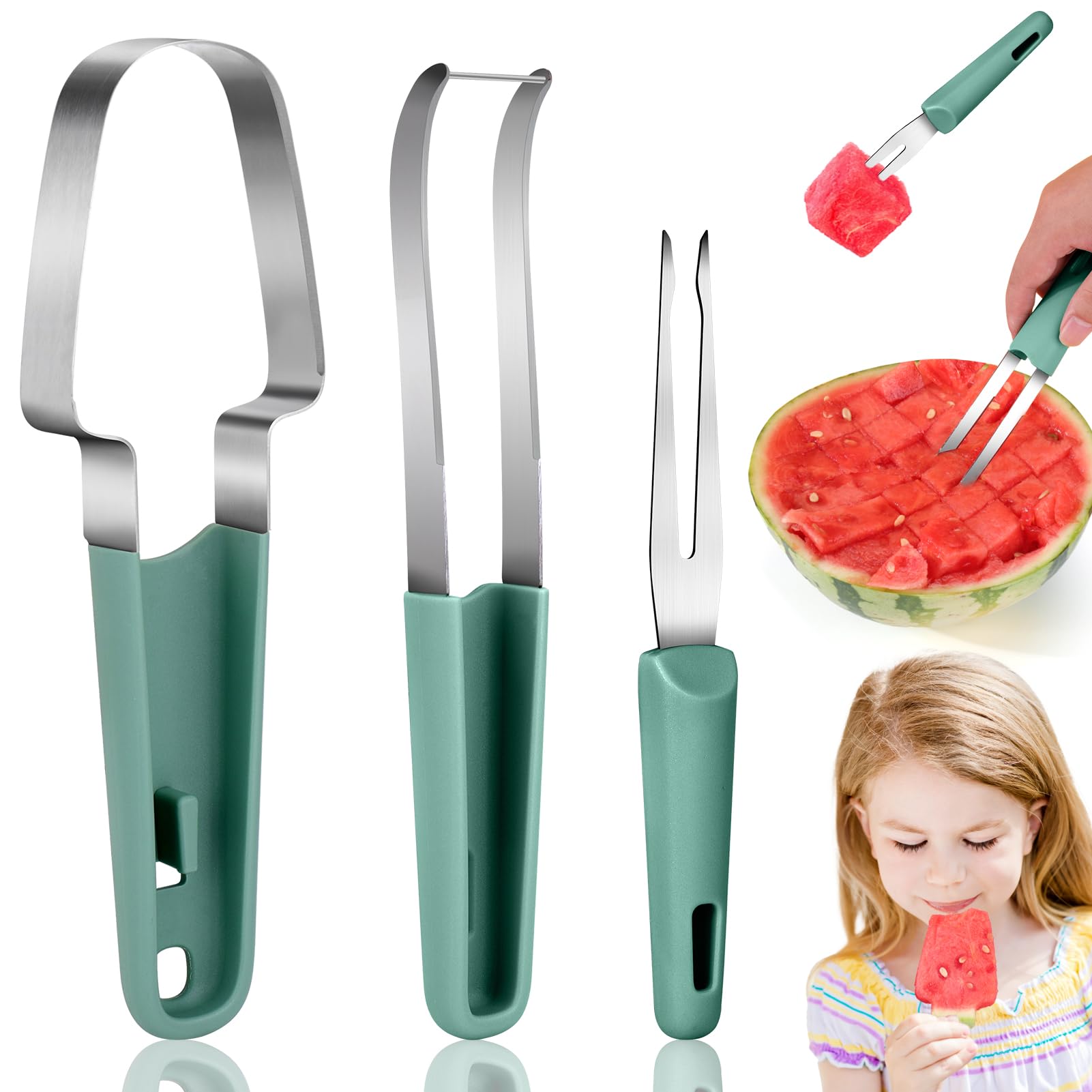 3 in 1 Watermelon Fork Slicer  - Watermelon Slicer Cutter recension och pris