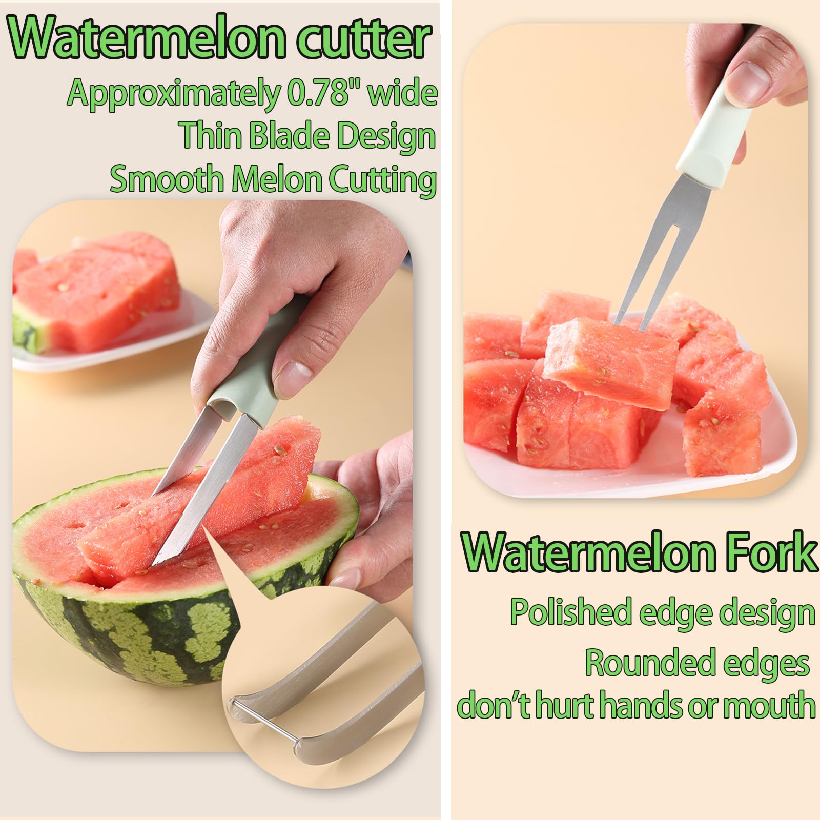 3 in 1 Watermelon Fork Slicer  - Watermelon Slicer Cutter recension och pris