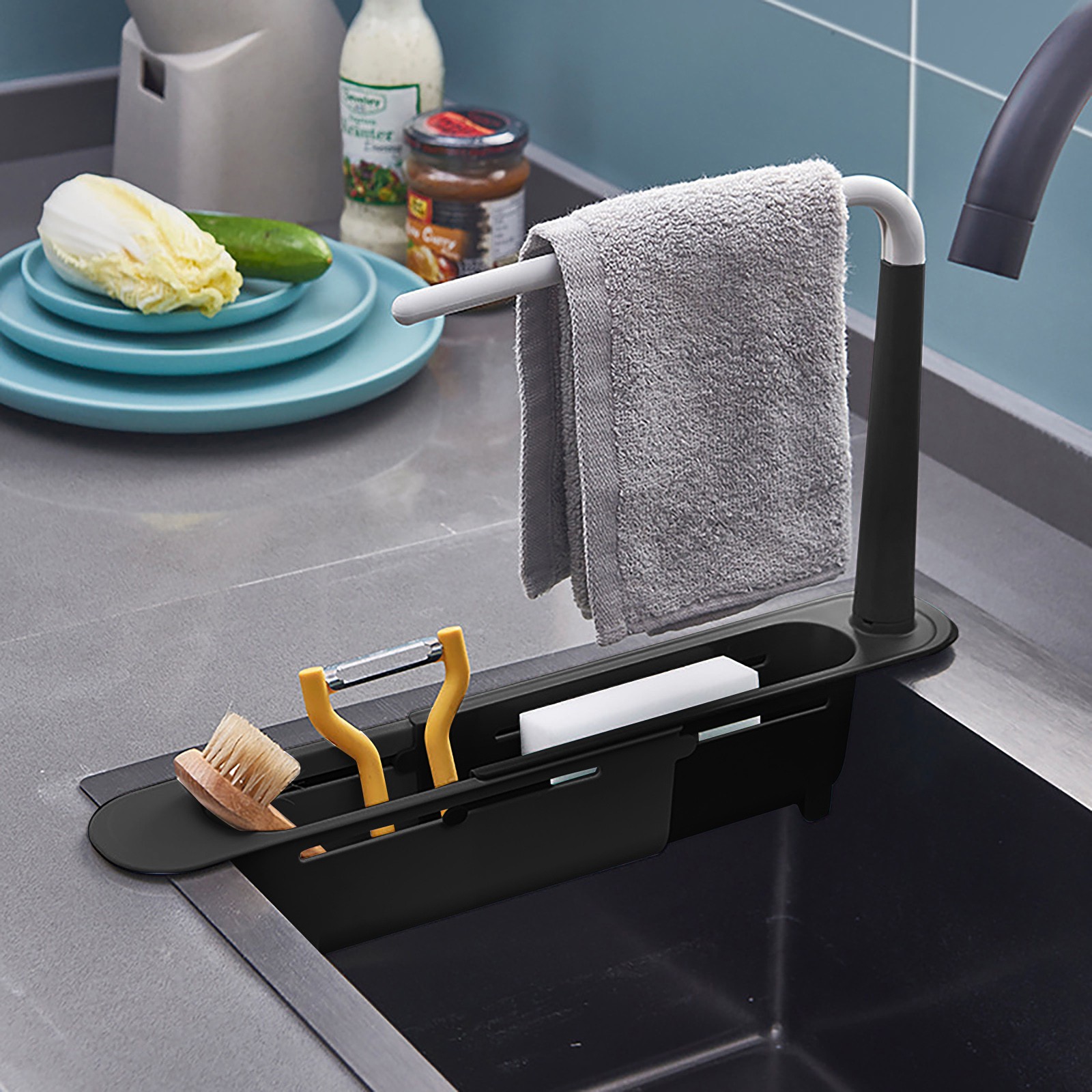 elescopic Sink Shelf Drainer R - Kitchen Gadgets Rack Storage recension och pris