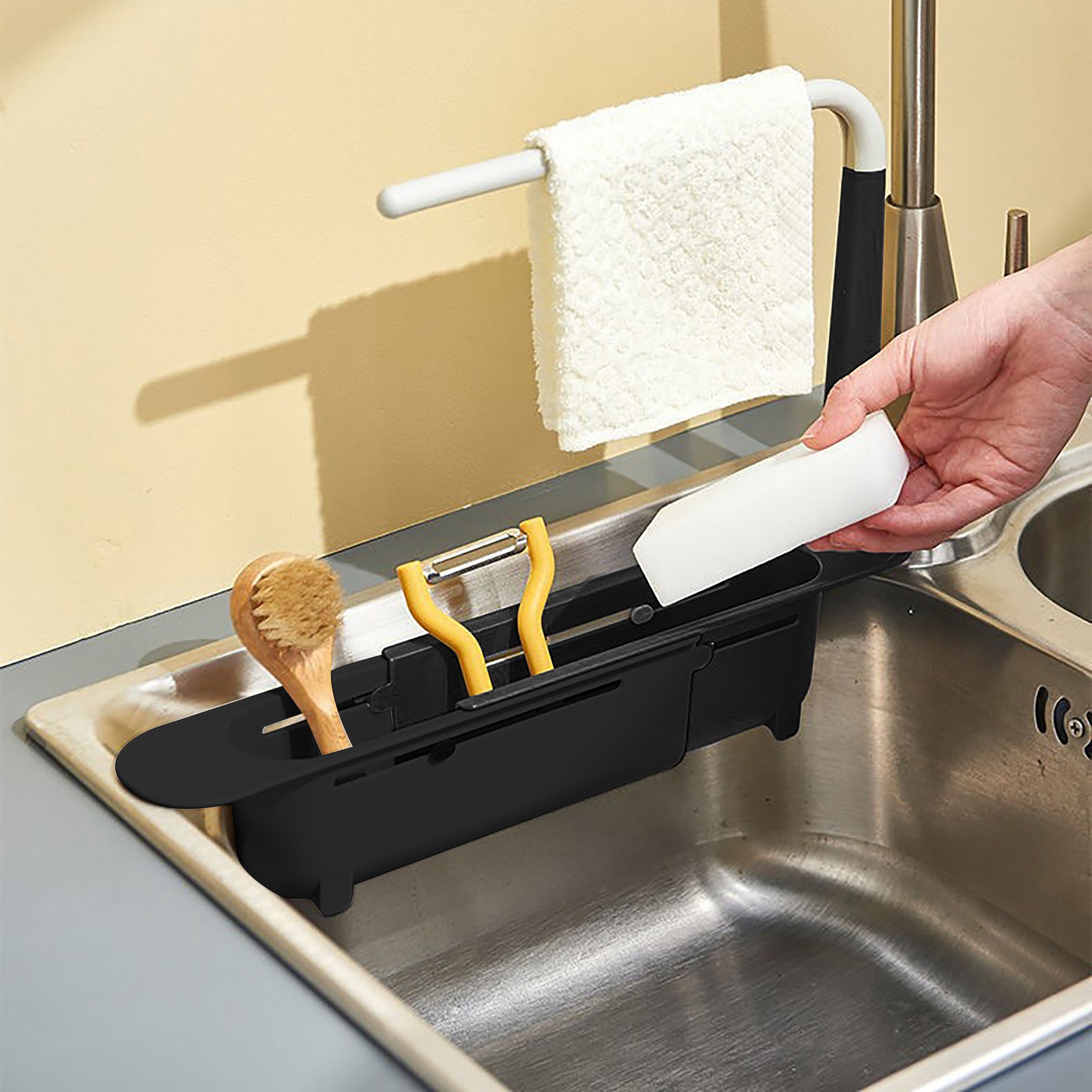 elescopic Sink Shelf Drainer R - Kitchen Gadgets Rack Storage recension och pris