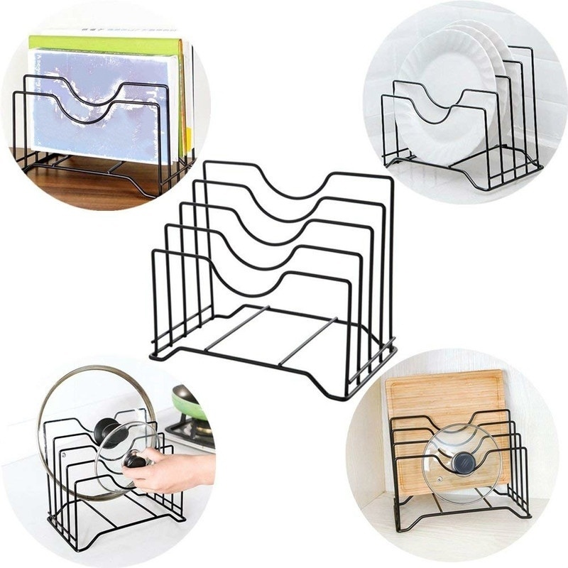 1PC Pot Lid Rack Storage Pan L - Kitchen Gadgets Cabinet recension och pris