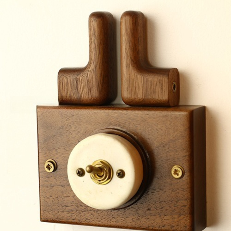 Wooden Hook Key Decorative Hol - Kitchen Gadgets Rack Storage recension och pris