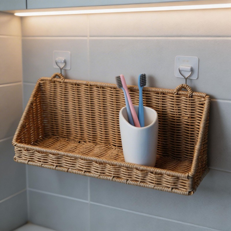Woven Rattan Hanging Storage B - Kitchen Gadgets Rack Storage recension och pris