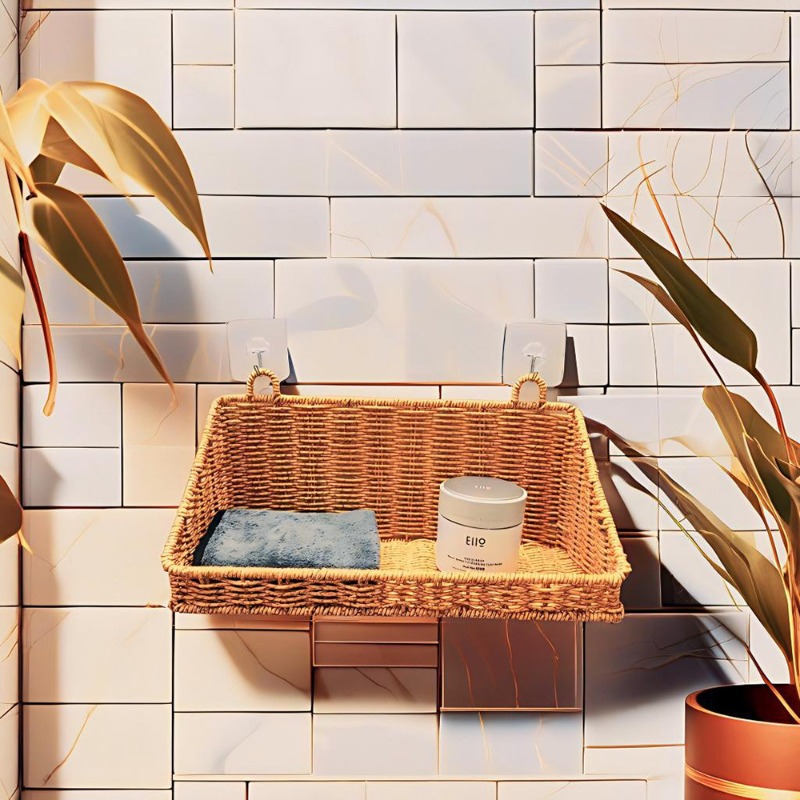 Woven Rattan Hanging Storage B - Kitchen Gadgets Rack Storage recension och pris