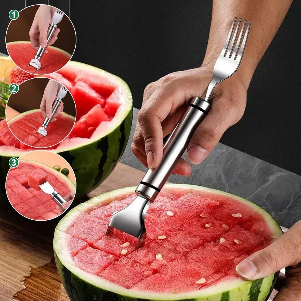2-In-1 Stainless Steel Fruit C - Watermelon Slicer Cutter recension och pris