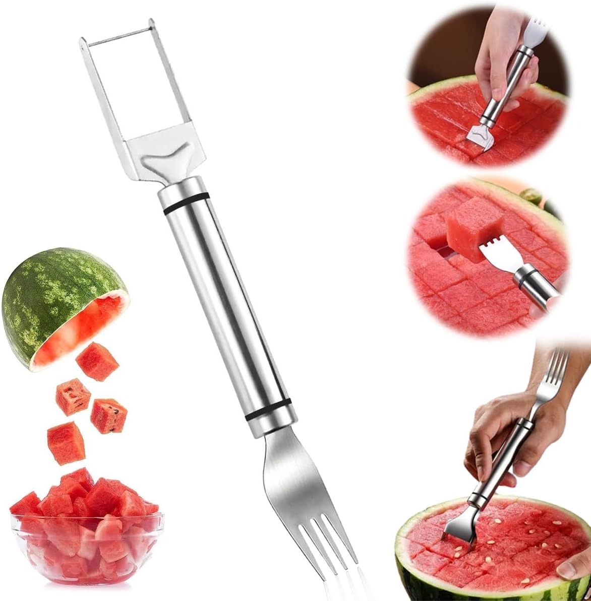 2-In-1 Stainless Steel Fruit C - Watermelon Slicer Cutter recension och pris