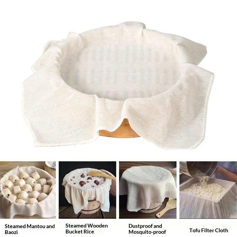 3Pcs Round Pure Cotton Steamer - Silicone Baking Mat recension och pris