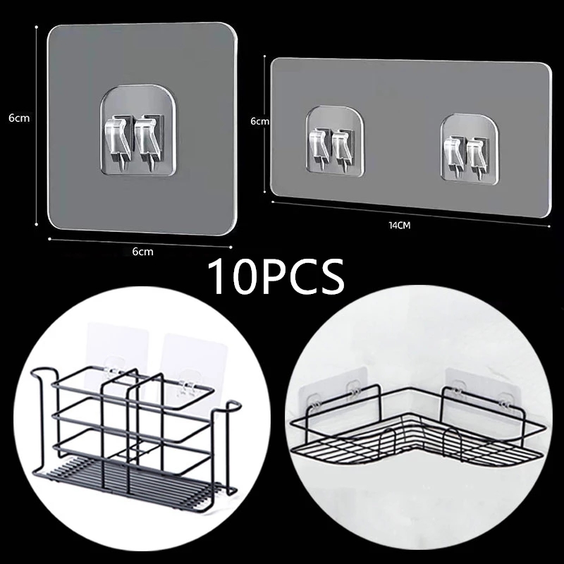 10PCS Transparent Hanging Shel - Kitchen Gadgets Rack Storage recension och pris