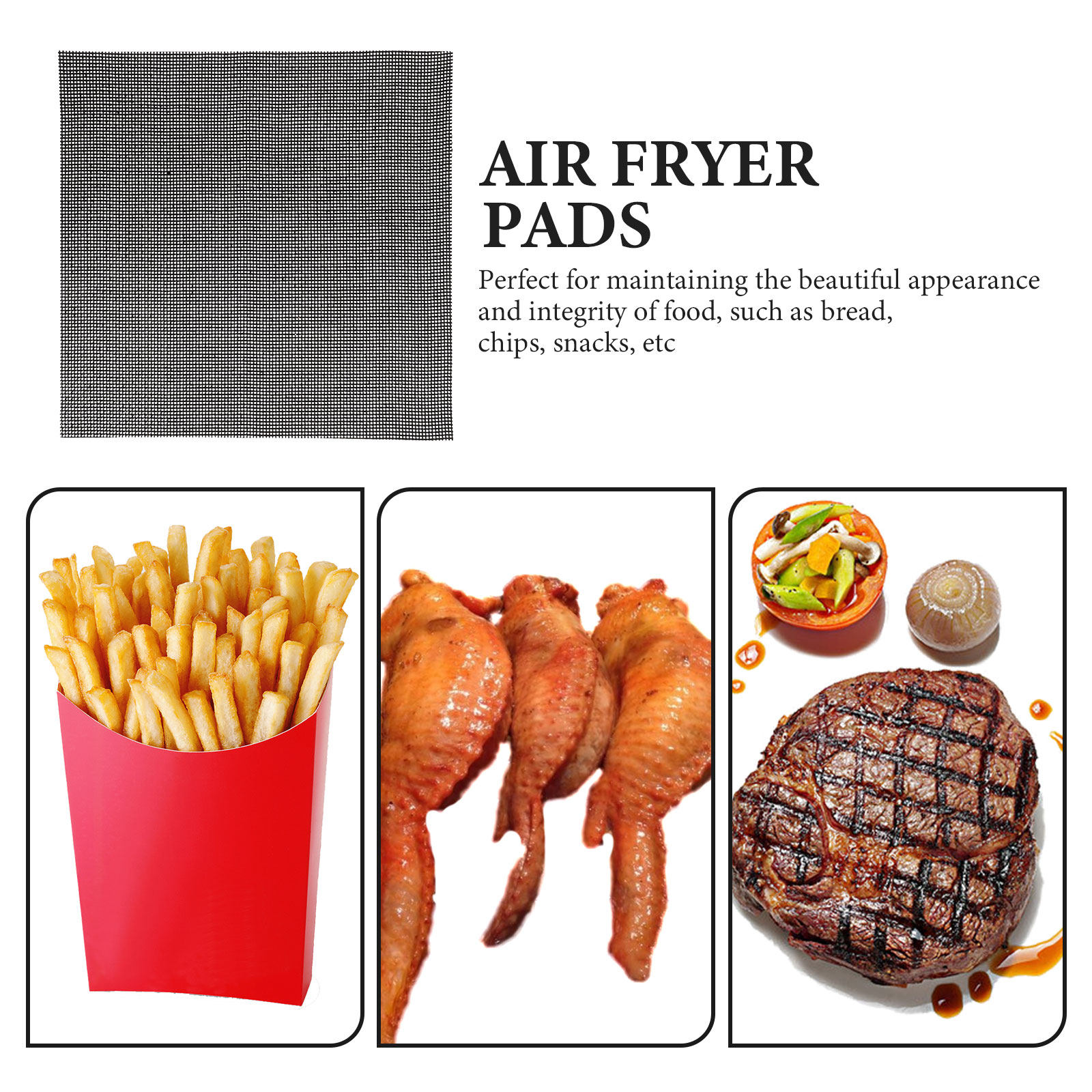 4Pcs Air Fryer Inner Liners Pr - Silicone Baking Mat recension och pris