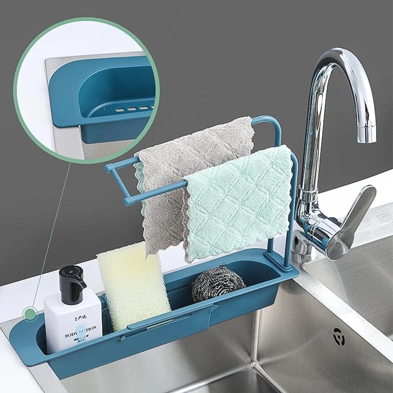 Telescopic Sink Shelf Kitchen  - Kitchen Gadgets Rack Storage recension och pris