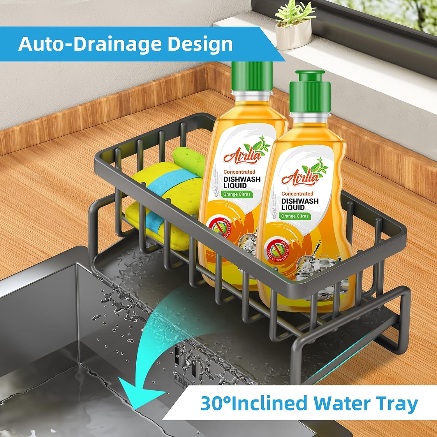 Upgraded Kitchen Sink Sponge H - Kitchen Gadgets Rack Storage recension och pris