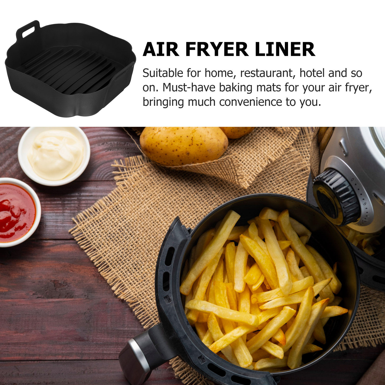 Air Fryer Silicone Liner Reusa - Silicone Baking Mat recension och pris