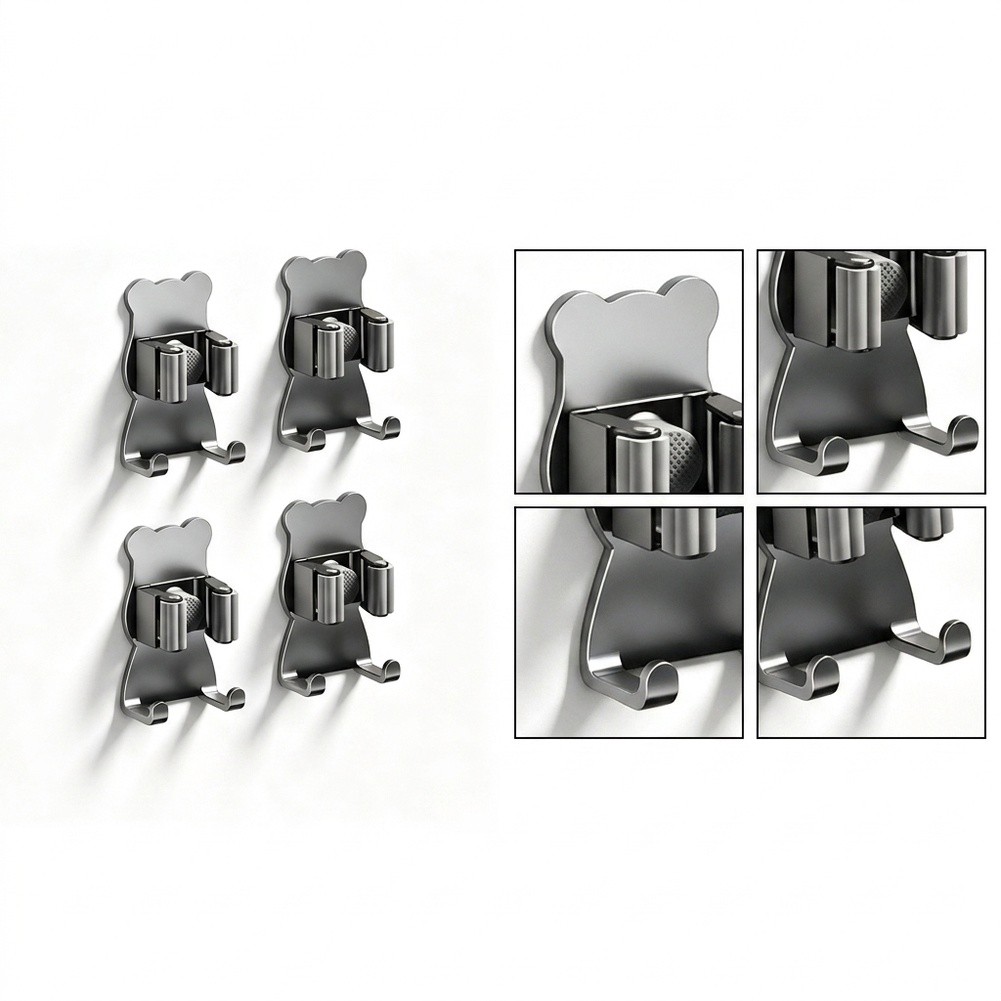 Automatic Clamping Mop Holder  - Kitchen Gadgets Rack Storage recension och pris